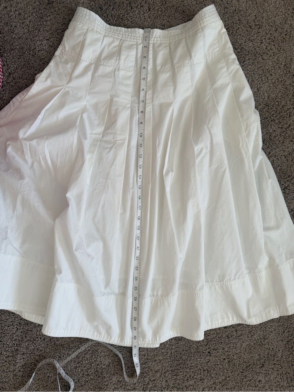 Madewell Cream Pleated Midi Skirt - Picture 5 of 7